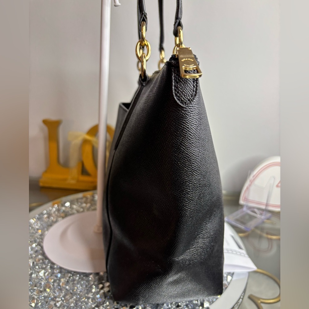 Coach 2018 Ava Tote Bag in black crossgrain leather NWOT - Picture 8 of 16